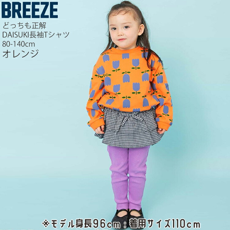 楽天市場】110cm 女の子（カラーオレンジ・袖の長さ長袖）（Tシャツ 