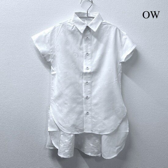 Short Sleeves - 【メーカー価格16500円】garcon la raison シアービッグシャツ 半袖シャツ バック切替 ロング丈 襟付き 前開き 女の子 男の子 キッズ 夏 半袖 シャツ トップス モノトーン モード系 ギャルソンラレゾン 32421T