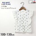 RAG MART IN MY PLACE ラグマート ショートスリーブTシャツ 半袖 小花 レース 切替 キッズ 女の子 100 110 120 130 2112804 ガーリー インマイプレイス トップス 子供 子供服 夏 【メール便対象】