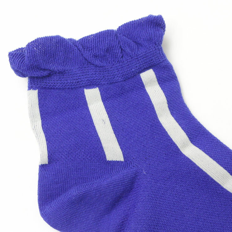 OCEAN&GROUND アンクルソックス 靴下 ガーリーストライプ フリル 女の子 女児 ガールズ キッズ 子供用 子供服 小学生 オーシャンアンドグラウンド 16cm 17cm 18cm 19cm 20cm 21cm 22cm 23cm 24cm 青 1712106