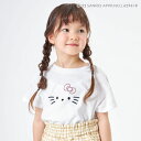 【メーカー価格2420円】seraph 半袖Tシャツ ハローキティ コラボ キティちゃん モチーフ 刺しゅう 女の子 キッズ ベビー 夏 綿100% サンリオ ...
