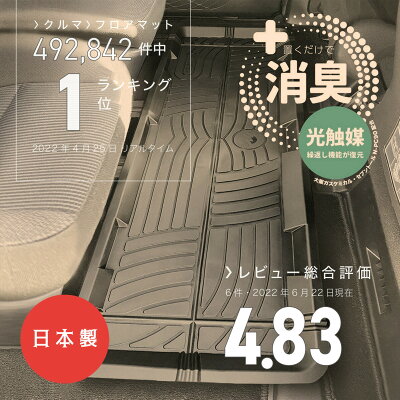 【24日20時から★全品20%オフクーポン】【日本製】消臭ができるミニバン用 バケットマット フロアマット 3D 立体マット 防水 リア用 汎用 カーマット 汚れ防止 ゴム 水洗い 後部座席 2列目 3列目 車中泊 ヴォクシー ハイエース 送料無料 安全靴 アウトドア - Image 2