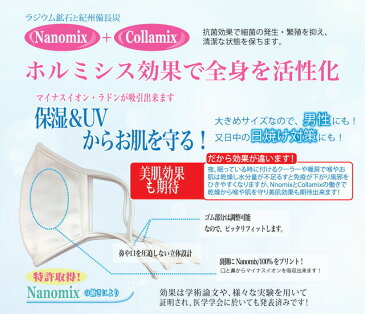 【ポイント最大48倍】エントリー必須 4/23〜4/27迄 【在庫あり】マスク 洗える 日本製 個包装 布マスク 立体 大人 大きめ ラジウム鉱石と紀州備長炭 抗菌効果の持続性が高い マスク ナノミックス 特許 アトピー性皮膚炎