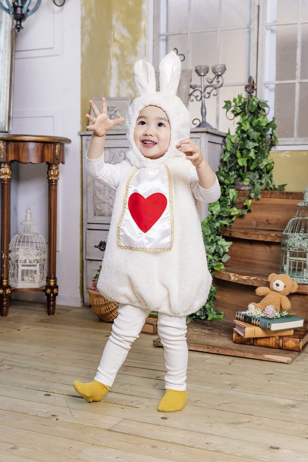 マシュマロラパン ベビー [うさぎ コスプレ イースター バニー 衣装 赤ちゃん用 子供 ウサギ コスチューム ハロウィン 仮装]【871880】