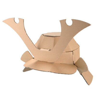 [ペーパークラフト 段ボール工作] hacomo/ 兜 無地（子供用）　　[かぶと カブト チャンバラごっこ 集団仮装 なりきり 時代劇 演劇 舞台劇 サムライ お侍さん 戦国武将 合戦 イベント]【B-1740_012047】b19 2