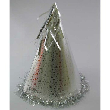 三角帽子（銀） [パーティーグッズ カネコ クリスマスパーティー]【K-3519】