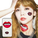 【2点までメール便も可能】 立体シール MOUTH [フェイスシール クチ 口 フェス メイクアップ ボディシール アクセサリー ハロウィン コスプレ かんたん...