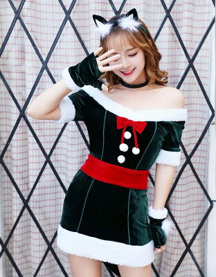 Malymoon ねこサンタ サンタ コスプレ サンタ衣装 サンタクロース コスチューム レディース セクシー かわいい 大人女性用 大人 クリスマス パーティー 仮装 イベント ダメ人間のためのクリスマス コスプレ レディースの7つのコツ