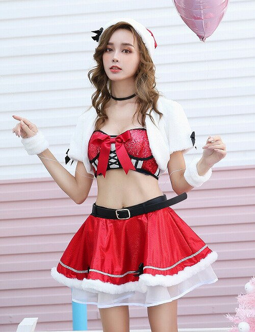 Malymoon ジャケットサンタ赤 [サンタ コスプレ サンタ衣装 サンタクロース コスチューム レディース セクシー かわいい 大人女性用 大人 クリスマス パーティー 仮装 イベント]【403035】