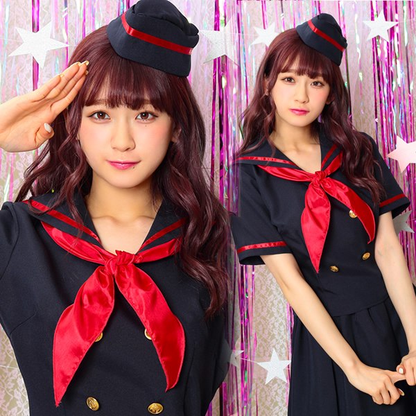 ＼在庫限り／ トキメキグラフィティ ネイビーセーラー　　[セーラー服 コスプレ 制服 コスチューム JK衣装 なりきり ハロウィン レディース 女性衣装 仮装 イベント]【A-1819_876823】(3)