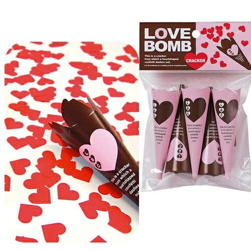 LOVE BOMB（ラブボム）クラッカー（5個入） [カネコ パーティークラッカー クリスマスパーテ ...