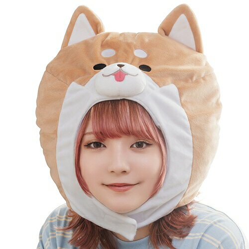 かぶりもん しば犬かぶりもの [柴犬 被り物 ワンちゃん かぶりもの 仮装 マラソン 出し物 運動会 文化祭 学園祭 宴会 二次会 演芸 舞台劇 男女兼用 ユ...