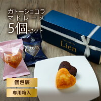 【マドレーヌ＆ガトーショコラ5個入ギフト】お祝い 結婚式 引菓子 ハート型 個包装...