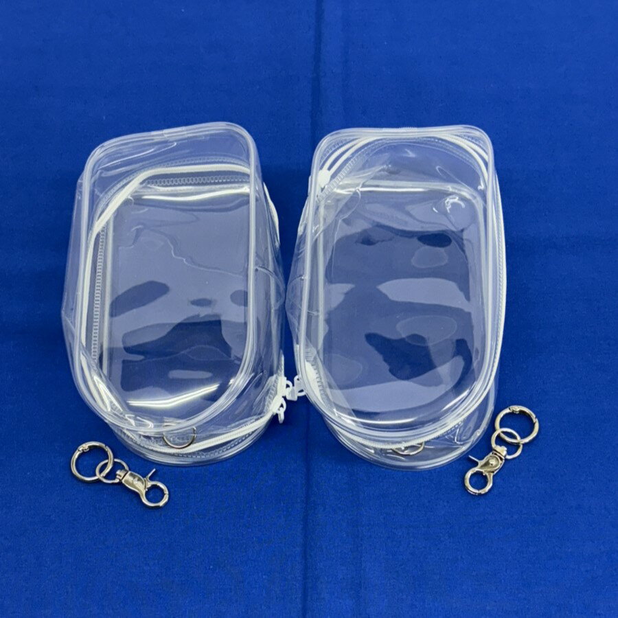ぬいが入る 多用途 クリア ポーチ 2個セット ★ 防水 ビニールバッグ PVCバッグ ツアーバッグ 透明 男女兼用バッグ ライブ イベント 推し活 雨 シンプ...