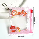 58-75mm缶バッジ用 ミニアクスタ用 キャンディ袋 カバー 桃色 透明 ★ 缶バッチ ケース ピンク キーホルダー 痛バ デコレーション