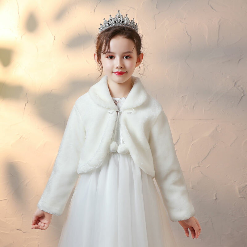 キッズ ボレロ 長袖 フォーマル 子供 ショール ワンピース コート 子供服 結婚式 ...