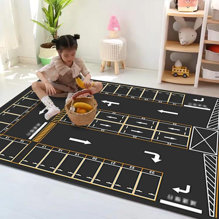 ミニカー 道路 線路 プレイシート プレイマット 道路シート おうち時間 お部屋遊び...