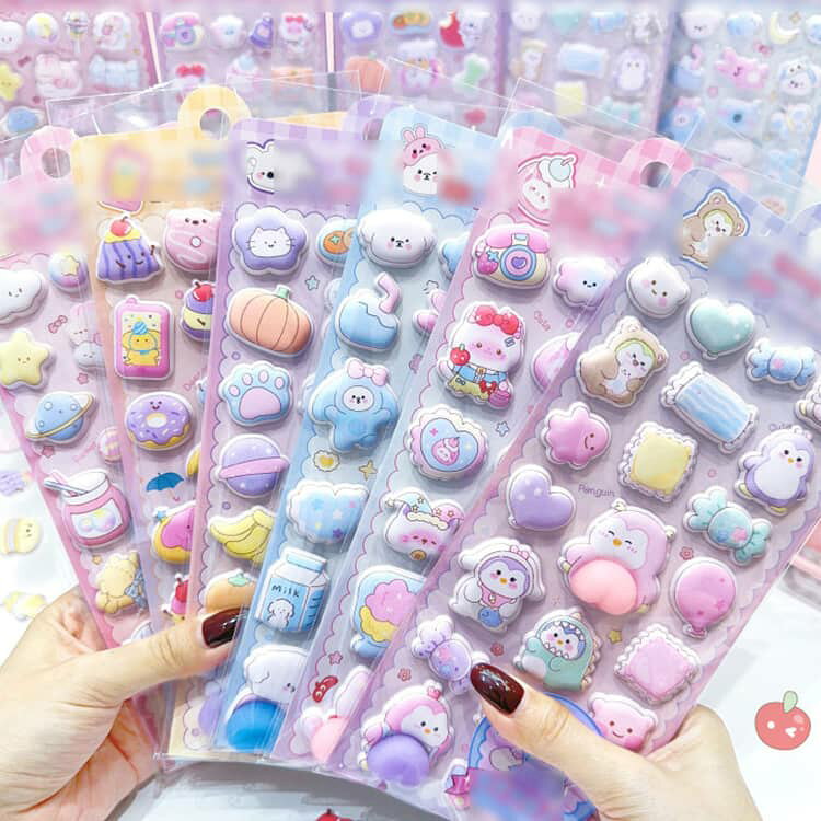 デコレーション スクイーズ 3D 可愛い 最新デザイン 6枚セット シール おしり キャラクター 最新デザイン ぷにぷに シール 泡ステッカー 手帳 ステッカー シール 立体 デコ スマホケース ふわふわ もちもち シール デコレーション ストレス 解消 癒し p-needs-10003671 P-NEEDS サンプル画像2
