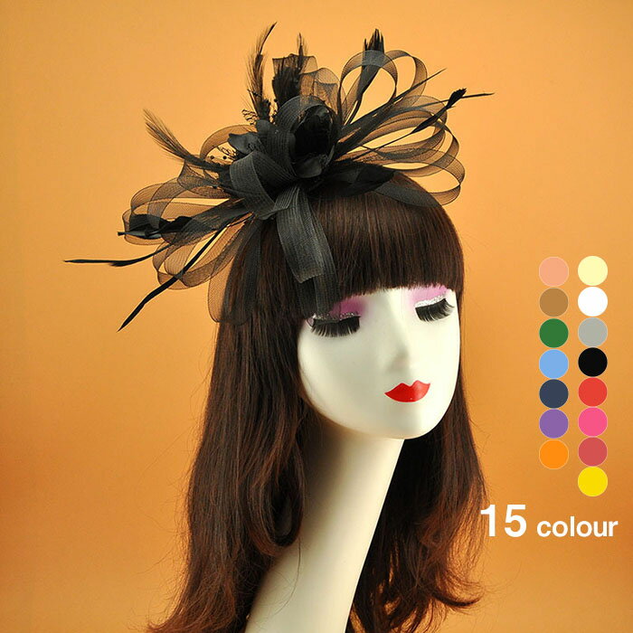 Other - 送料無料 ヘッドドレス ウェディング カチューシャ ヘアアクセサリー 花 チュール ブラック オフホワイト レッド カクテルハット ウェディングヘッドドレス 髪飾り ハロウィン クリスマスプレゼント 発表会 冠婚葬祭 エレガント 海外通販