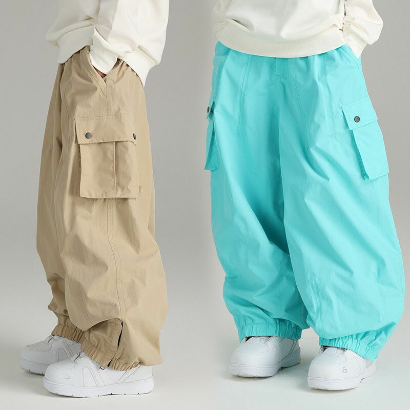 Pants - 送料無料 スノーボードウェア ロングパンツ 単品 ボトムス メンズ レディース スキーウェア ユニセックス スノボウェア ルーズフィット ブラック ホワイト グリーン アウトドア 防水 防寒 保温 防雪 海外通販