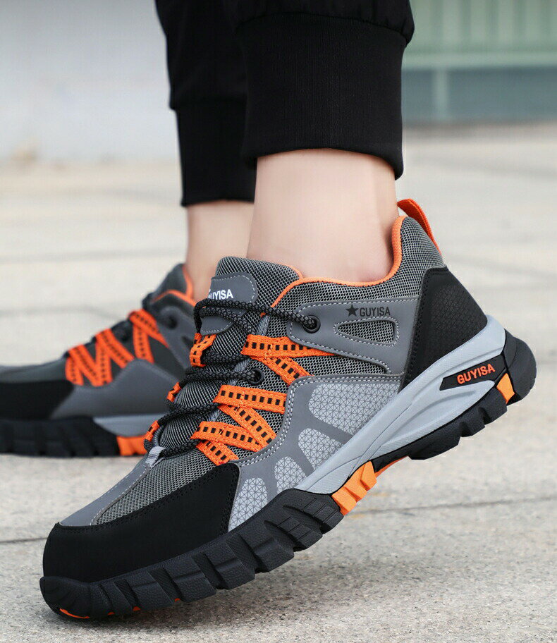 樂天商城 - 安全靴 スニーカー 作業靴 つま先保護 踏み抜き防止 厚底 耐磨耗 衝撃吸収 防滑 絶縁 軽量 通気性 労働保険靴 工業と建築靴