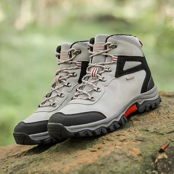 靴鞋 - ミリタリーブーツ メンズ 登山靴 レッキング シューズ メンズ 幅広 2E 4E 防水 ハイキン グ シュ ーズ キャンプ 防滑 スニーカー 軽量 幅広 大きいサイズ ウォーキン グ おしゃれ カップル 日常着用