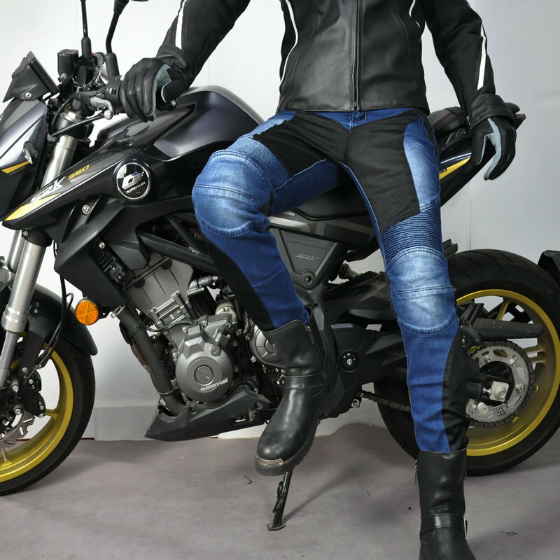 樂天商城 - メンズライディングパンツ 夏用 バイク用パンツ 夏 メッシュパンツ ライダースパンツ プロテクター付き 通気性 スリム レーシングパンツ 普段着 シリカゲル ブラック