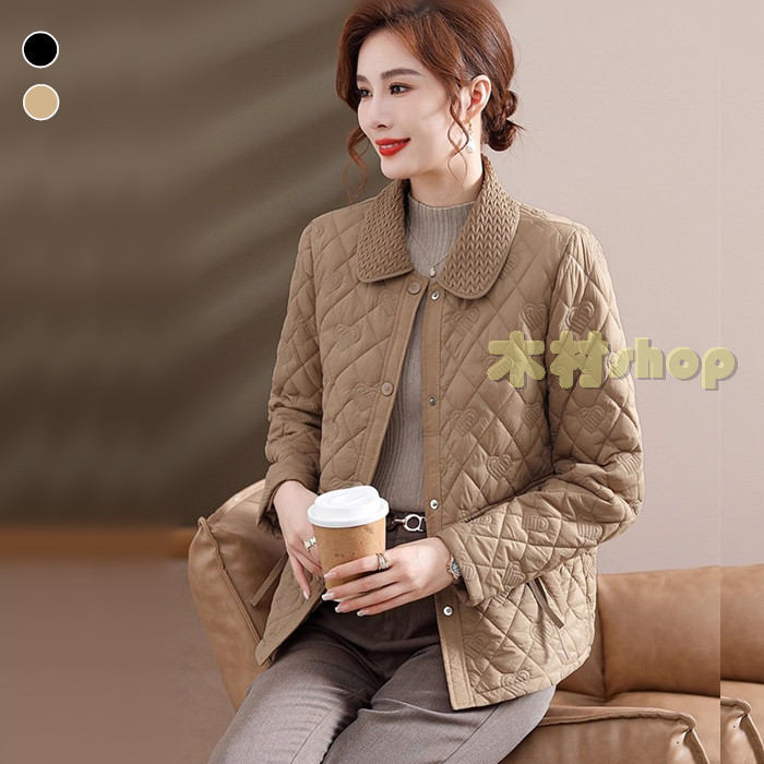 樂天商城 - シニアファッション シニア 中綿コート レディース 暖かい 中綿ジャケット ショートコート 体型カバー おばあちゃん アウター ゆったり シニア防寒ジャケット　防寒コートシニアダウンジャケット 冬服 ミセス 祖母 お年寄り 老人 高齢者 防寒服 40代50代 60代 70代 80代