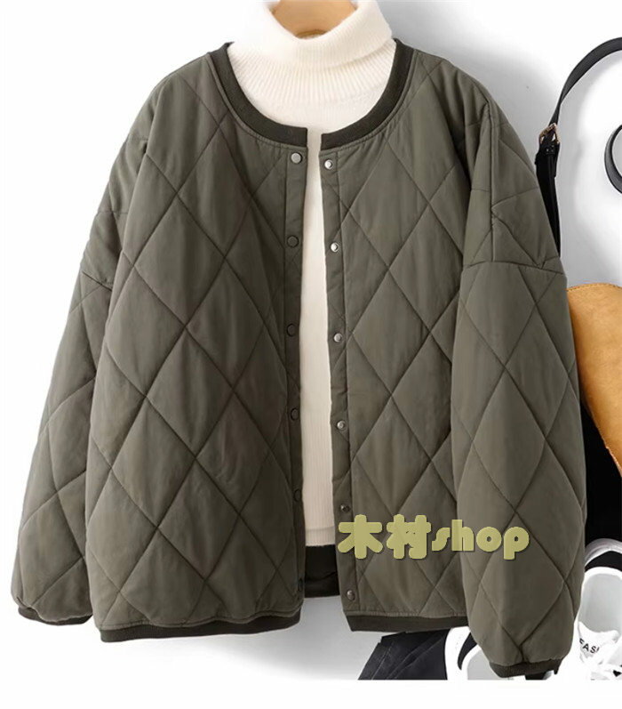 樂天商城 - キルティングコート 防寒アウター ノーカラージャケット レディース 中綿ジャケット　キルティングジャケット レディース アウター コート 中綿コート ショート丈 冬 キルティング 無地 軽量 防寒 大きいサイズ 暖かい