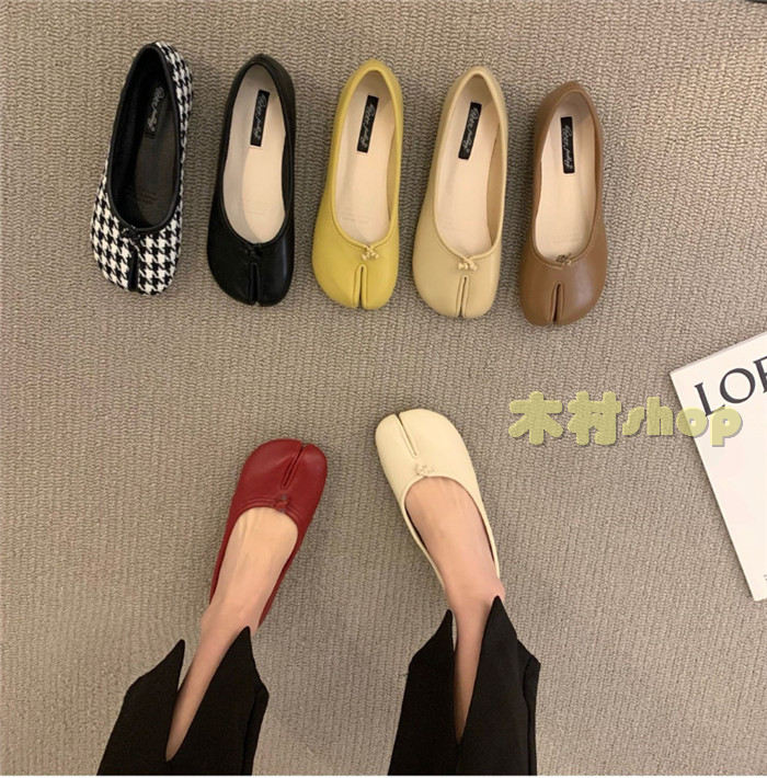 樂天商城 - 13色 かかとなし/あり足袋パンプス 足袋シューズ レディース ローヒール タビ スリッポン ママシューズ 春夏秋 光沢感 個性的 滑り止め 快適 ぺたんこ パンプス レディース 疲れない 柔らか パンプス レディース シューズ　フラットシューズ　かかとなしパンプス