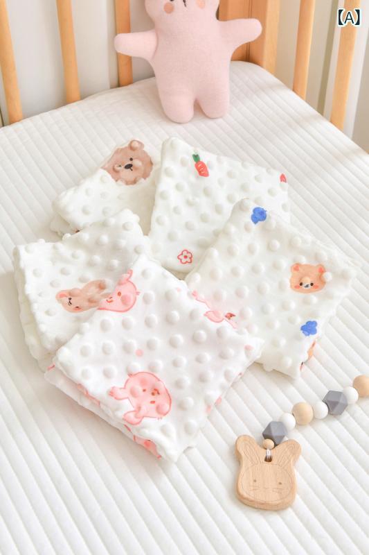 ベビー 赤ちゃん よだれかけ ハンカチ 豆ドット 30cm 5枚セット 吸水性 洗顔 新生...