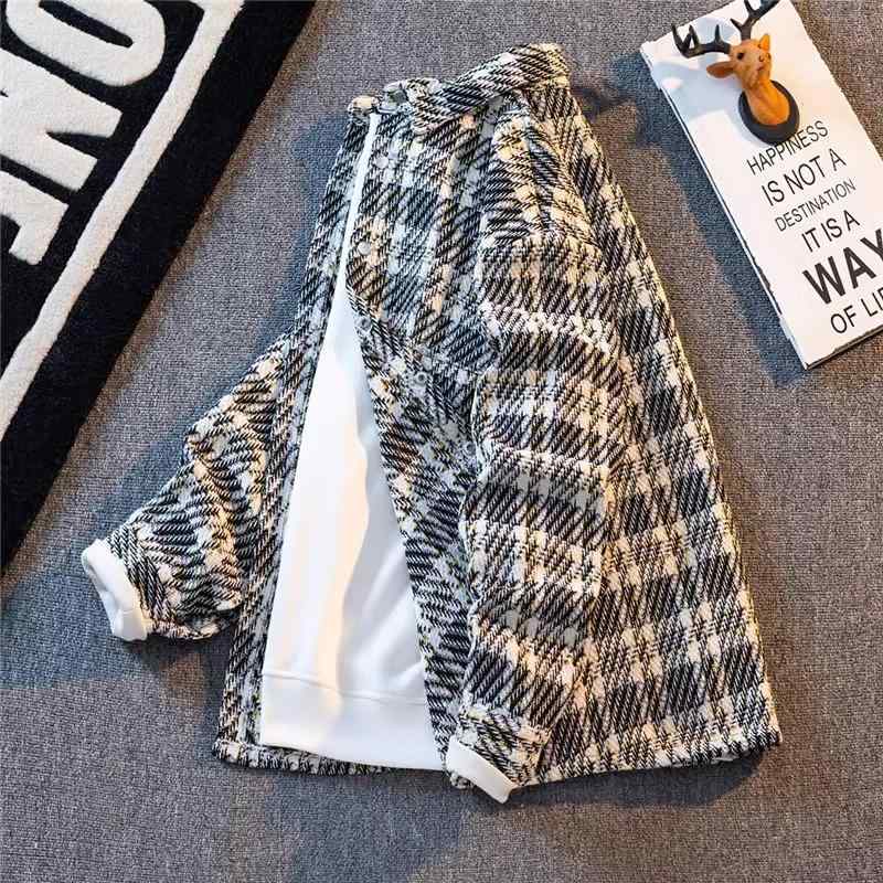 ジャケット メンズ チェック柄 ネルシャツ風 ブルゾン 男性用 アウター トップス ...