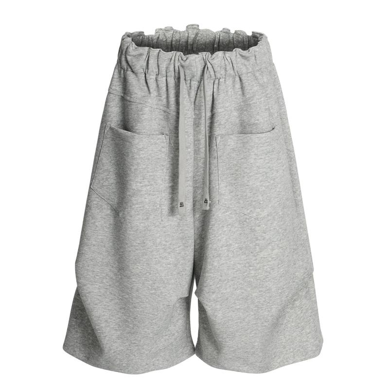 ハーフパンツ メンズ 男性用 5分丈パンツ リラックスパンツ ポリエステル混紡 無地...