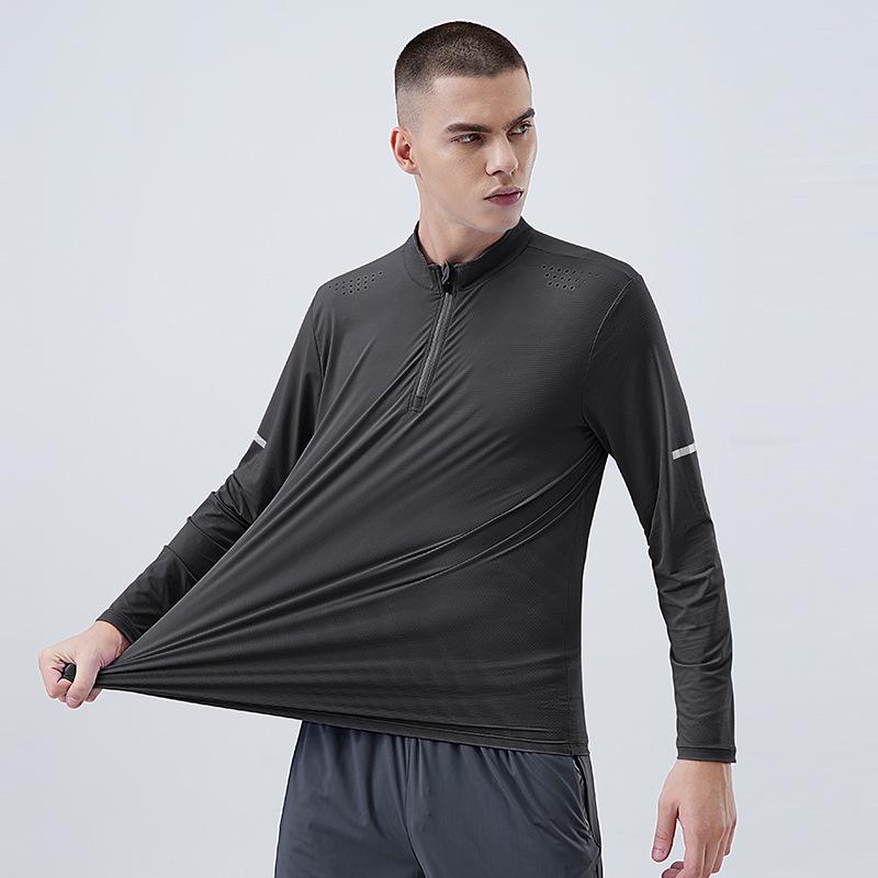 Rakuten - メンズ ジャージ スポーツウェア 長袖 トップス ハーフジップ トレーニングウェア ジムウェア ランニングウェア 速乾性 通気性 ストレッチ 春秋 男性用 紳士 スポーツ 運動 普段使い