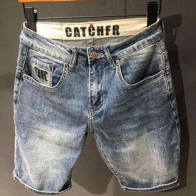 Rakuten - デニム メンズ ジーンズ ストレート ストレッチ 5分丈 膝丈 ブルージーンズ ジーパン パンツ ボトムス 男性用 デイリー