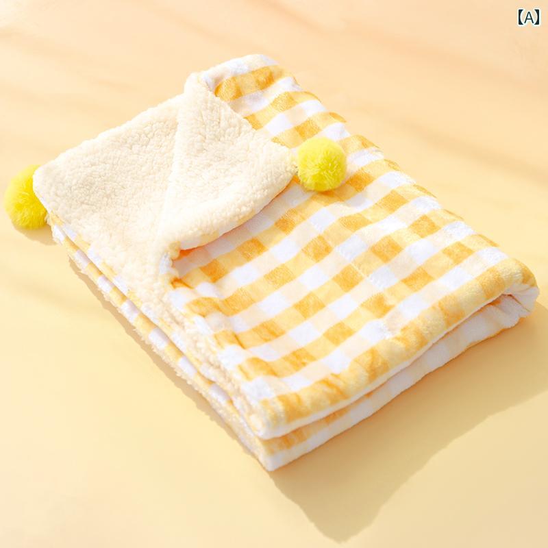 乐天商城 - ペット用 ブランケット 冬用 キルト 暖かい 快適 猫 犬 ソフト 睡眠用 休息用 小型 かわいい インテリア ベッド リビング カジュアル