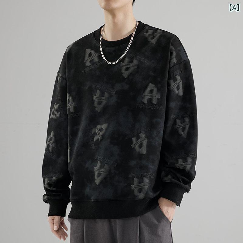 Rakuten - Tシャツ メンズ 長袖Tシャツ 春秋 接触冷感 ルーズネック プルオーバー トップス 普段使い 部屋着 ポリエステル ブラック ホワイト パープル系