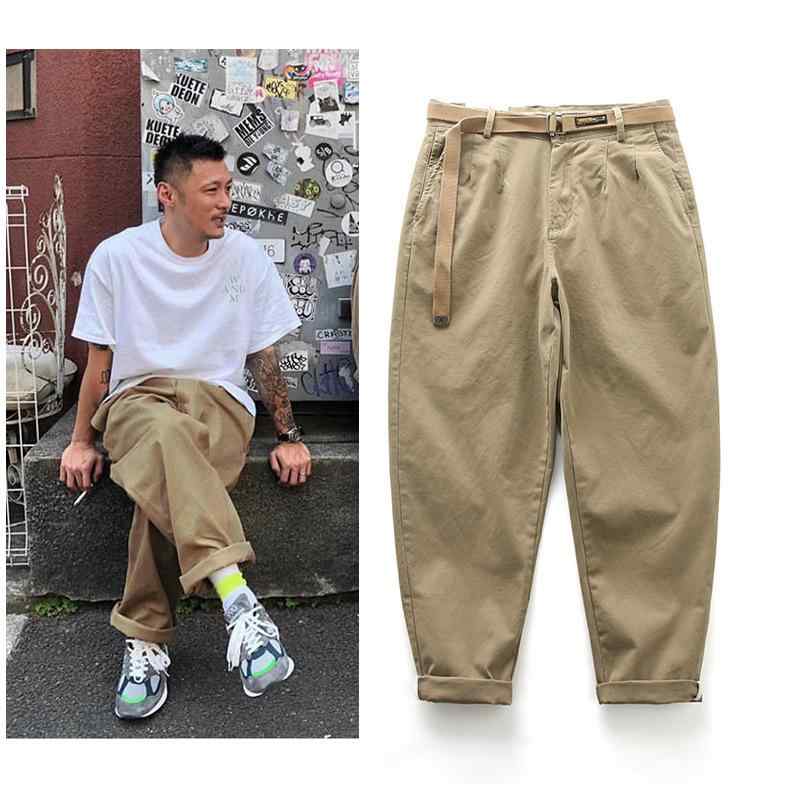 樂天商城 - ワークパンツ メンズ カーゴパンツ ワイド テーパードパンツ ゆったり 大きいサイズ カジュアルパンツ コットン 無地 カーキ ブラック グレー