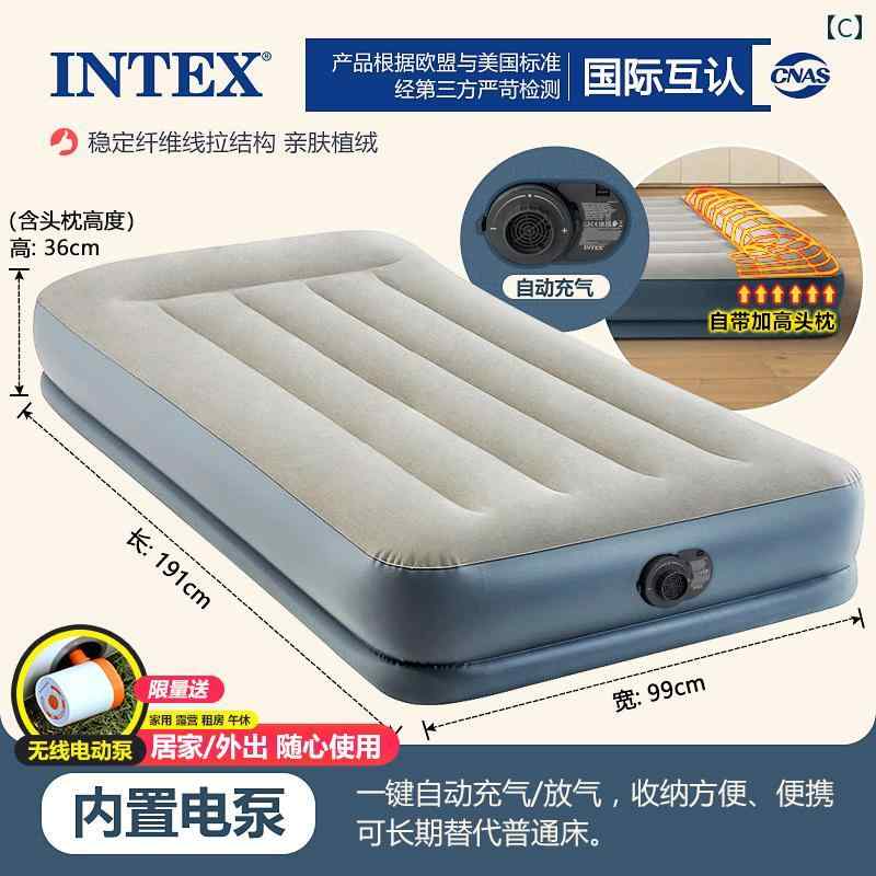 インフレータブル マットレス ホーム グラウンド キャンプ用 折りたたみ ベッド ダ...
