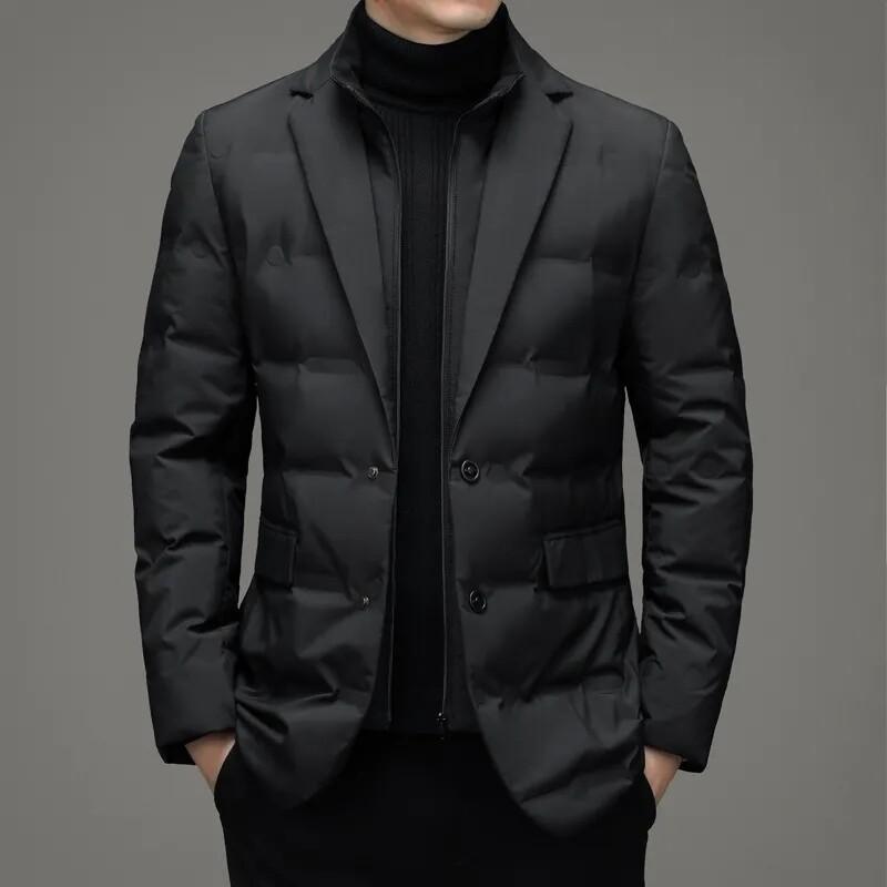 Rain Wear - ダウンジャケット メンズ 西川 布団 スーツ ビジネス カジュアル 防寒 撥水 軽量 コーデュロイ 秋冬