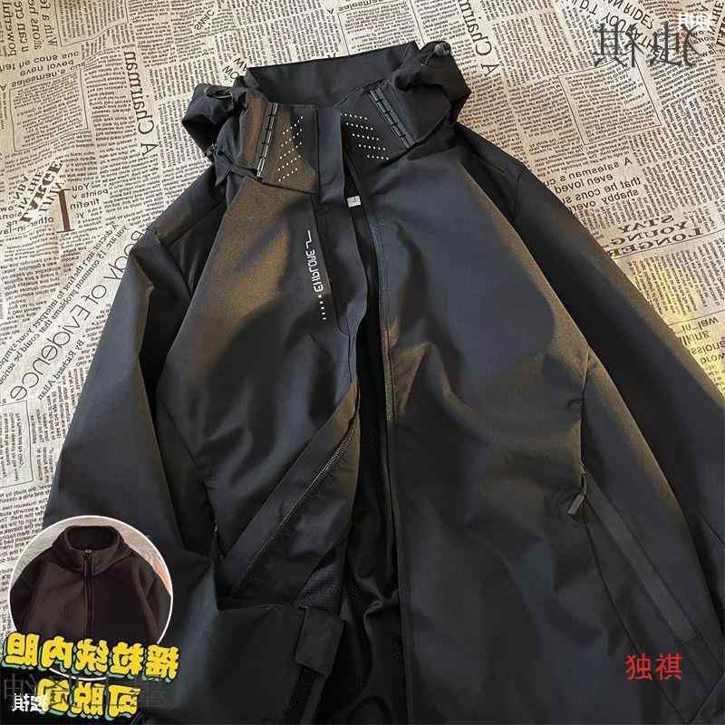 樂天商城 - ジャケット 男性用 春秋 アウトドア 防風 防水 登山服 ペア 機能性 ジャンパー 黒 白 赤