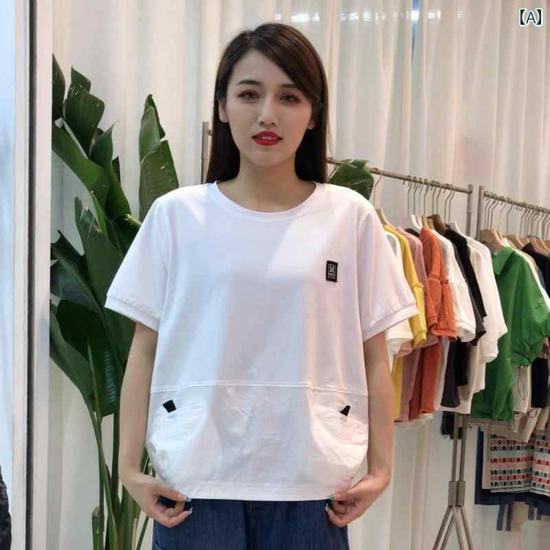 乐天商城 - 綿 半袖 Tシャツ レディース 夏 2025 ゆったり スリム プラスサイズ カジュアル ママ トップス コットン シンプル