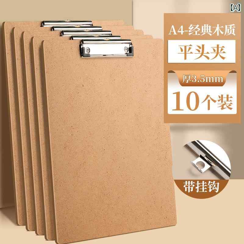 文房具 学生 試験 用紙 オフィス 用品 会議 室 吊り下げ フォルダー ホテルの メニュー クリップ ボードに A4 サイズの 厚手の 筆記用 10個 パック