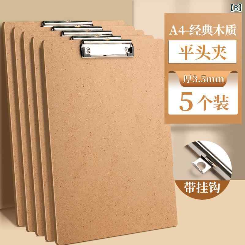 P-NEEDSの文房具 学生 試験 用紙 オフィス 用品 会議 室 吊り下げ フォルダー ホテルの メニュー クリップ ボードに A4 サイズの 厚手の 筆記用 10個 パック｜アングル2
