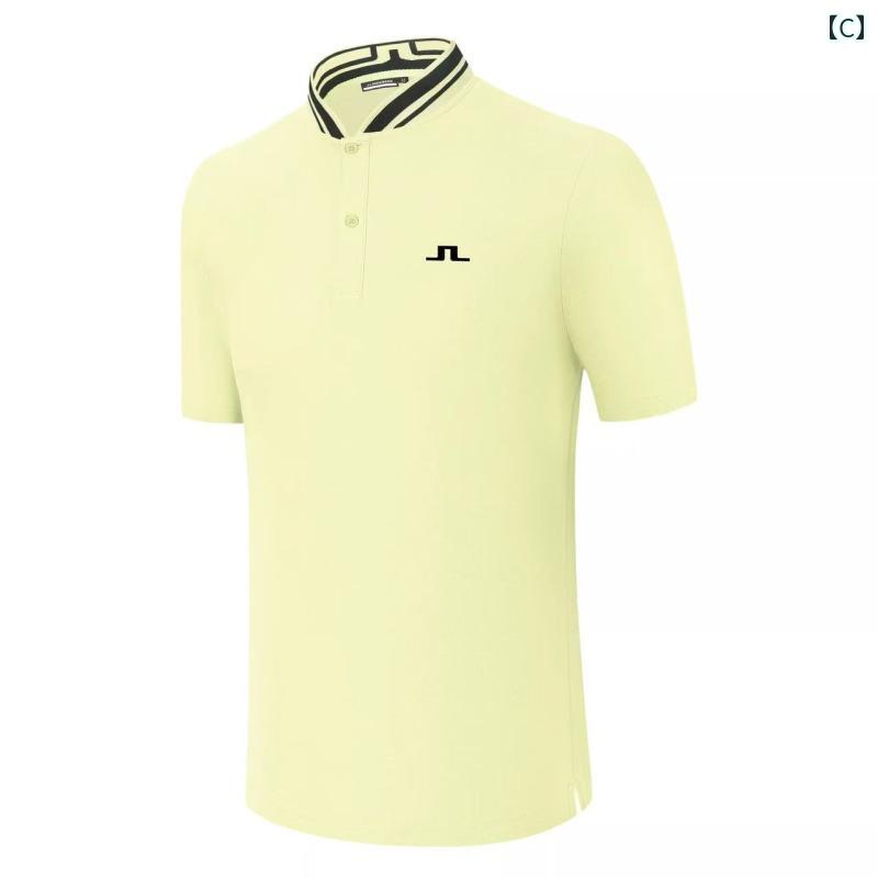ゴルフウェア メンズ 半袖 Tシャツ 速乾性 通気性 ポロシャツ ゴルフ スポーツ ボ...