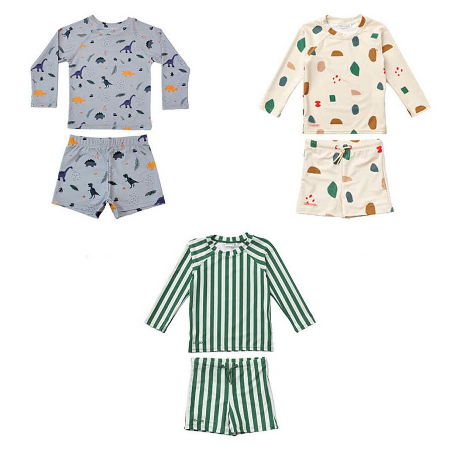 Other - 送料無料 New Arrival 子供水着 80~130cm 3点セット boy 長袖 スイムウェア キャップ付き 男女兼用 キャップ付き 男の子 ボイズ セパレート タンキニ ジュニア ラッシュガード 水着 女の子 キッズ 子ども用 スクール水着 みずぎ ベビー水着 楽天海外通販