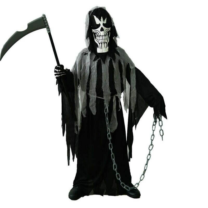 樂天商城 - 送料無料 子供ハロウィン衣装 コスプレ 6点セット 死神 悪魔 キッズ コスプレ オールインワン ロンパース 衣装 子供用 仮装 halloween 仮装 イベント コスチューム 男の子 女の子 変装 ハロウィンパーティーグッズ 学園祭 文化祭 【楽天海外通販】