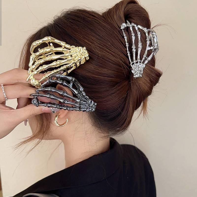 送料無料 バンスクリップ 大きめ ヘアアクセサリー ヘアクリップ 骸骨の手 マット おしゃれ 大人っぽ まとめ髪 簡単 ヘアアレンジ 大人 上品 シンプル かわいい おしゃれ 簡単 まとめ髪 プチプラ ギフト プレゼント人気 ファッション雑貨 小物 楽天海外通販