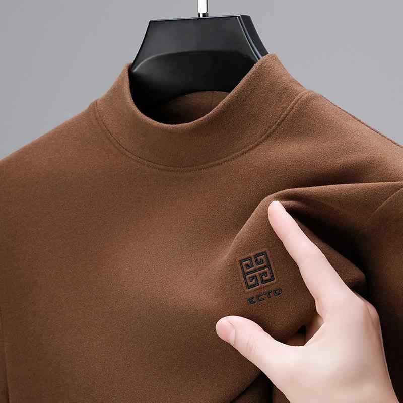 Rakuten - Tシャツ メンズ 男性用 カットソー 長袖 無地 あったか 裏起毛 スリムフィット インナー トップス 春秋 普段使い ストレッチ 伸縮性 カーキ 白 黒 グレー ブラウン