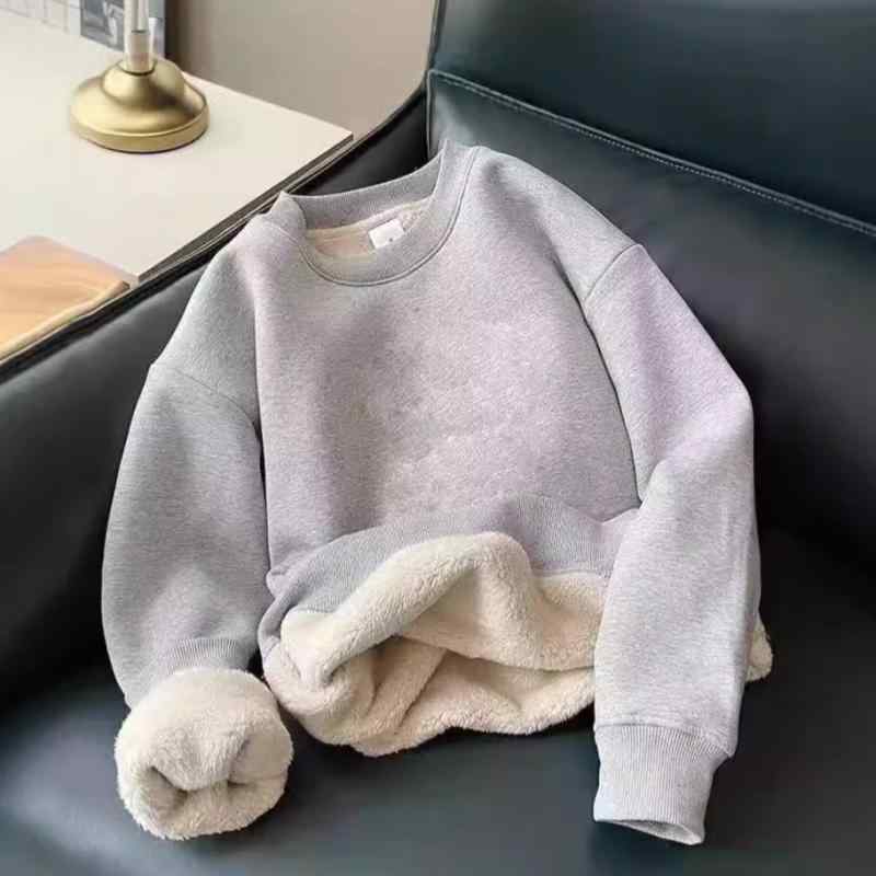 樂天商城 - スウェット メンズ 無地 裏起毛 秋冬 トップス 長袖 プルオーバー トレーナー ゆったり 大きいサイズ グレー